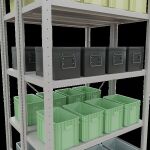 Grundregal, Doppelregal, Fachbodenregal Stecksystem MULTIplus250, 2000 x 1000 x (2x400) mm (HxBxT), 2x5 Fachböden, Kreuzstrebe, RAL 7035 lichtgrau