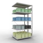 Anbauregal, Doppelregal, Fachbodenregal Stecksystem...