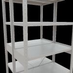 Grundregal, Doppelregal, Fachbodenregal Stecksystem MULTIplus250, 2500 x 1000 x (2x500) mm (HxBxT), 2x6 Fachböden, Kreuzstrebe, RAL 7035 lichtgrau