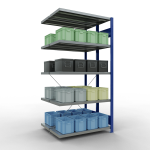 Anbauregal, Doppelregal, Fachbodenregal Stecksystem...