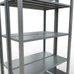 Grundregal, Doppelregal, Fachbodenregal Stecksystem MULTIplus150, 2000 x 1000 x (2x300) mm (HxBxT), 2x5 Fachböden, Längenriegel, verzinkt