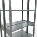 Grundregal, Doppelregal, Fachbodenregal Stecksystem MULTIplus150, 2500 x 1000 x (2x300) mm (HxBxT), 2x6 Fachböden, Längenriegel, verzinkt