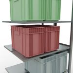 Anbauregal, Doppelregal, Fachbodenregal Stecksystem MULTIplus150, 2500 x 1000 x (2x400) mm (HxBxT), 2x6 Fachböden, Längenriegel, verzinkt