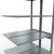 Anbauregal, Doppelregal, Fachbodenregal Stecksystem MULTIplus150, 2500 x 1000 x (2x400) mm (HxBxT), 2x6 Fachböden, Längenriegel, verzinkt