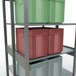 Grundregal, Doppelregal, Fachbodenregal Stecksystem MULTIplus150, 2500 x 1000 x (2x500) mm (HxBxT), 2x6 Fachböden, Längenriegel, verzinkt