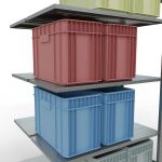 Anbauregal, Doppelregal, Fachbodenregal Stecksystem MULTIplus150, 2000 x 1000 x (2x500) mm (HxBxT), 2x5 Fachböden, Längenriegel, verzinkt