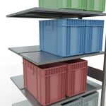 Anbauregal, Doppelregal, Fachbodenregal Stecksystem MULTIplus150, 3000 x 1000 x (2x500) mm (HxBxT), 2x7 Fachböden, Längenriegel, verzinkt