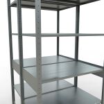 Grundregal, Doppelregal, Fachbodenregal Stecksystem MULTIplus150, 2500 x 1000 x (2x600) mm (HxBxT), 2x6 Fachböden, Längenriegel, verzinkt