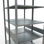 Grundregal, Doppelregal, Fachbodenregal Stecksystem MULTIplus150, 3000 x 1000 x (2x600) mm (HxBxT), 2x7 Fachböden, Längenriegel, verzinkt