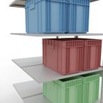 Anbauregal, Doppelregal, Fachbodenregal Stecksystem MULTIplus150, 2500 x 1000 x (2x600) mm (HxBxT), 2x6 Fachböden, Längenriegel, RAL 7035 lichtgrau