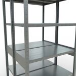 Grundregal, Doppelregal, Fachbodenregal Stecksystem MULTIplus250, 2500 x 1000 x (2x500) mm (HxBxT), 2x6 Fachböden, Längenriegel, verzinkt