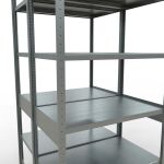 Grundregal, Doppelregal, Fachbodenregal Stecksystem MULTIplus250, 2500 x 1000 x (2x600) mm (HxBxT), 2x6 Fachböden, Längenriegel, verzinkt