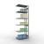 Anbauregal, Doppelregal, Fachbodenregal Stecksystem MULTIplus250, 3000 x 1000 x (2x300) mm (HxBxT), 2x7 Fachböden, Längenriegel, verzinkt