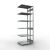 Anbauregal, Doppelregal, Fachbodenregal Stecksystem MULTIplus250, 3000 x 1000 x (2x400) mm (HxBxT), 2x7 Fachböden, Längenriegel, verzinkt