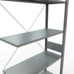 Anbauregal, Eckregal (Feld C) 3000 x 1000 x 400, 7 Fachböden, Kreuzstrebe, verzinkt