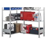 Eckregal (Felder A + B) 2500 x 1000 x 300, 2x6...