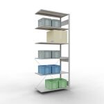 Anbauregal, Eckregal (Feld C) 2500 x 1000 x 500, 6...