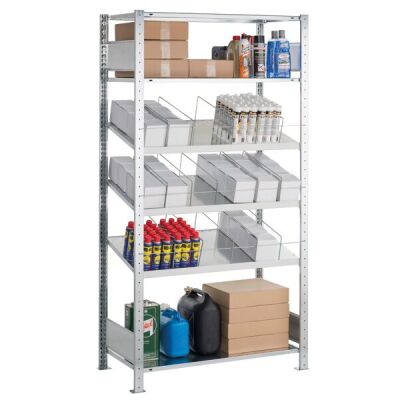 Grundregal, Kombibodenregal MULTIplus150, 2000 x 1000 x 500 mm (HxBxT), verzinkt, 3+3 Fachböden