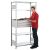 Anbauregal, Schubladenregal MULTIplus150, 2000 x 1000 x 500 mm (HxBxT), 4 MULTIplus150-Fachböden, 1 Stück 3er Schubladenset, verzinkt