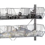 Anbauregal, Drahtgitterkorbregal MULTIplus150, 2300 x...