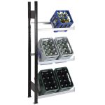 Anbauregal, Getränkekistenregal 1800 x 750 x 300 mm...