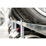 Grundregal, Großfach-Räder-/Reifenregal, 2750 x 2000 x 400 mm (HxBxT), verzinkt, 4 Lagerebenen á 400 kg Fachlast pro Ebene