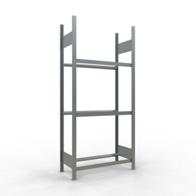 Grundregal, Räder-/Reifenregal, 2000 x 900 x 400 mm (HxBxT), verzinkt, 3 Lagerebenen á 150 kg Fachlast pro Ebene