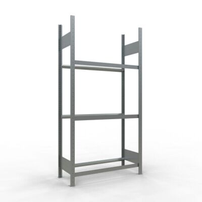 Grundregal, Räder-/Reifenregal, 2000 x 1000 x 400 mm (HxBxT), verzinkt, 3 Lagerebenen á 150 kg Fachlast pro Ebene