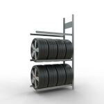 Anbauregal, Räder-/Reifenregal, 2000 x 1050 x 400 mm...