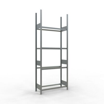 Grundregal, Räder-/Reifenregal, 2750 x 1050 x 400 mm (HxBxT), verzinkt, 4 Lagerebenen á 150 kg Fachlast pro Ebene