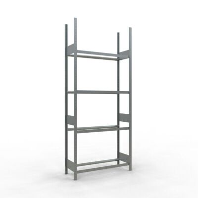 Grundregal, Räder-/Reifenregal, 2750 x 1150 x 400 mm (HxBxT), verzinkt, 4 Lagerebenen á 150 kg Fachlast pro Ebene