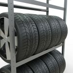 GR, Räder-/Reifenregal, 2000 x 1200 x 400 mm, verzinkt, 3 Lagerebenen á 150 kg Fachlast pro Ebene