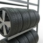 AR, Räder-/Reifenregal, 2000 x 1200 x 400 mm, verzinkt, 3 Lagerebenen á 150 kg Fachlast pro Ebene