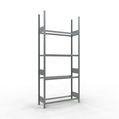 Grundregal, Räder-/Reifenregal, 2750 x 1200 x 400 mm (HxBxT), verzinkt, 4 Lagerebenen á 150 kg Fachlast pro Ebene
