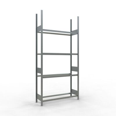 Grundregal, Räder-/Reifenregal, 2750 x 1300 x 400 mm (HxBxT), verzinkt, 4 Lagerebenen á 150 kg Fachlast pro Ebene