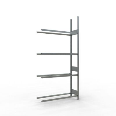 Anbauregal, Räder-/Reifenregal, 2750 x 1300 x 400 mm (HxBxT), verzinkt, 4 Lagerebenen á 150 kg Fachlast pro Ebene