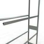 Anbauregal, Räder-/Reifenregal, 2750 x 1500 x 400 mm (HxBxT), verzinkt, 4 Lagerebenen á 150 kg Fachlast pro Ebene