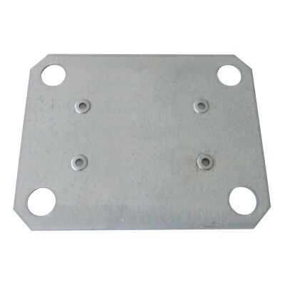 Unterlegplatte 2 mm (HxBxT) für MULTIplus Doppel-Klemmfuß, verzinkt