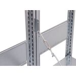 Anschlussblech für Doppelregale, einseitig, verzinkt