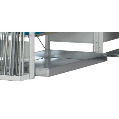 Auffangwanne für Öllager 950 x 650 mm (HxB), verzinkt, Fassungsvermögen: 30 l