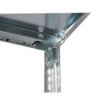 Grundregal, Fachbodenregal Schraubsystem MULTIplus150, 2500 x 750 x 500 mm (HxBxT), verzinkt, 6 Fachböden