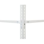 Grundregal, Fachbodenregal Schraubsystem MULTIplus150, 2500 x 750 x 300 mm (HxBxT), RAL 7035 lichtgrau, 6 Fachböden