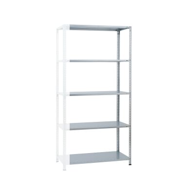 Anbauregal, Fachbodenregal Schraubsystem MULTIplus250, 2000 x 1000 x 800 mm (HxBxT), verzinkt, 5 Fachböden