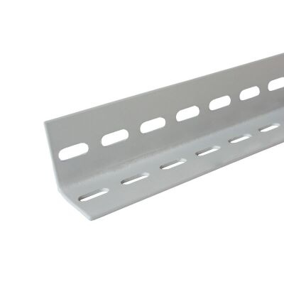 Winkelprofil 40x40x2 mm (HxBxT), 2300 mm, RAL 7035 lichtgrau, schraubbar