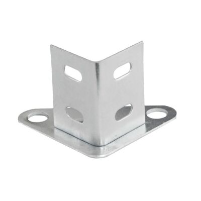 Einfach-Stahlfuß für Winkelprofil 35x35 und 40x40 mm, verzinkt