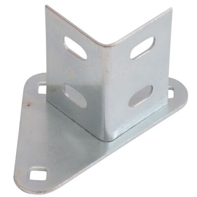 Doppel-Stahlfuß für Winkelprofil 35x35 und 40x40 mm, verzinkt