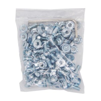 M6x12 Linsenschraube, mit Innensechskant, Bundmutter m. Sperrverzahnung, VE 50