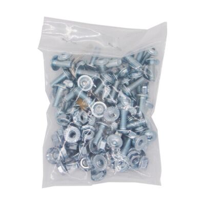 M6x16 Linsenschraube, mit Innensechskant, Bundmutter m. Sperrverzahnung, VE 50