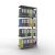Anbauregal, Büro-Fachbodenregal Stecksystem MULTIplus85, 1800 x 750 x 300 mm (HxBxT), 5 Fachböden, Kreuzstrebe, verzinkt, mit Anschlagleiste