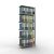 Anbauregal, Büro-Fachbodenregal Stecksystem MULTIplus85, 2000 x 750 x 300 mm (HxBxT), 6 Fachböden, Kreuzstrebe, verzinkt, mit Anschlagleiste